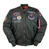 2020 A / W USAFA старинные пилотные пилотные бомбардировщики куртка США ВВС ВВС Верховный пистолет мужской одежды Бренды зимней армии USN MA1 USMC вышивка X0710