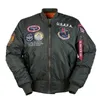 2020 A / W USAFA vintage pilote bombardier vol veste us air force top gun hommes vêtements marques hiver armée USN MA1 USMC broderie X0710