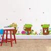 Owl rabbit ant flower tree wall stickers for kids room decoration small animal decals diy cartoon children wall art cd004 3.5 210420