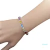 Multi Couleurs Ovale Diamant Zircon Cubique Tennis Poignet Bracelet Avec Strass Anniversaire Bijoux Pour Petite Amie/Maman/Mère Partie Supplémentaire