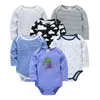 Tulumlar 3 6 Adet Doğan Bebek Erkek Pijamas Fille 100% Pamuk Yumuşak Ropa De Bebek Uyuyanlar Toddler Kızlar Pjiashas