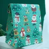 2021New Christmas Gift Packaging Bag Snowman Tree Penguin Food Bag DIY Baking Snack Bag Kraft Paper Flat Pocket DHL