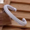 B021 Sgs Test Past Latest Trendy Classic Silver Color Plated Jewelry Bangle Wholesale Price Q0719