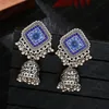 Boho elegante mujer Color plata pintura pendientes colgantes Bijoux Vintage Bohemia borla pendiente étnico tribu joyería india