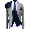 Borgogna One Button Wedding Abiti da uomo Costume Homme Notch Risvolto Sposo Smoking Prom 3 Pezzi Slim Fit Uomo Blazer Terno Masculino X0909