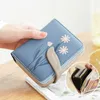 Wallets Women Purse Short Coin Ladies Multifuncation Fashion Flower Orchid Wallet Girl Card Gift