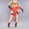 Uwowo Xiangling Cosplay Hot Geas Gensshin Impact Costume Exquisite Delikatność Nowy Strój Halloween Kostiumy Y0903