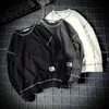 Einfarbig Sweatshirt Langarm Pullover Brief Druck Herren Sweatshirts Design Hip Hop Streetwear Sweatshirts Plus 5XL 210528