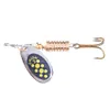 HENGJIA 5 colors Metal Spinner Spoon Fishing Lure 6.7cm 7.3g Gold/Silver Artificial lifelike Spinnerbait Pesca Tackle 50pcs/lot