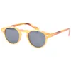 GregorPeck Vintage Polarisierte Sonnenbrille UV400 Kleine leichte runde Plank Nachtsicht Gelbe Brille O5186 Desig Unisex Occhiali Da soGafas Oculos mit Etui