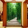 Wallpapers Custom 3D Po Wallpaper Groene Bamboe Bos Kleine Weg Woonkamer Entree Corridor Decoration Wall Painting Mural Paper