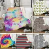 2022 Sherpa Deken 150 * 130cm Zonnebloem Floral Leopard 3D Gedrukt Volwassen Kinderen Winter Pluche Sjaal Couch Sofa Throw Fleece Wrap