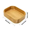 Smoking Set, 18*14cm Bamboo Storage Box, Tinplate Cigarette Rolling Tray with Magnetic Lid ,Three-piece suit