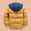 Children Down Parkas 4-8T Wear Winter Kids Outerwear Boys Casual Warm Hooded Jacket For Child Boy Solid Thicken Fashion Coats H0909