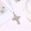 Fashion Classic Cross Pendant Necklaces Bohemian Hollow Rhinestones Necklace Clavicle Chain Women Jewelry
