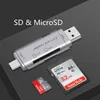 허브 다기능 2 개의 더블 헤드 타입 -C 카드 판독기 SD TF USB 3.0 노트북 컴퓨터 휴대 전화 OTG