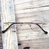 ビンテージ小さな楕円形の純粋なチタン眼鏡フレームフルリムスーパーライト光学ガラス男性女性ミーピア眼鏡ファッションサングラス