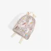 Multifunctional Bag Cute Glitter Stars Heart-shaped Shoulder School Bags Kids Transparent PVC Children Mini Backpack for Women Y1105