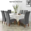 Velvet High Back Chair Cover Soft Stretch Fabric Täcker för matsal Bröllop El Bankett Hem Stor Sittfall XL Storlek 211207