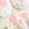 女の子のカジュアルなドットノースリーブの王女のための生まれたばかりの赤ちゃんの女の子の夏のドレス1年の誕生日のドレス幼児服幼児服q0716