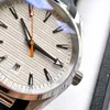 Relojes de oro rosa deportes hombres para hombre gaus reloj de lujo relojes automáticos movimiento mecánico maestro 150 m caucho montre de luxe Relojes de pulsera