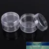 10g Clear Round Strong bottle jars pot container empty cosmetic plastic sample container for nail 500pcs