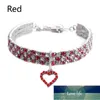 Kristall hund krage glitter halsband hjärta form hängsmycke full rhinestone choker kedja för små hundar katter hem dekoration fabrik pris expert design kvalitet senast