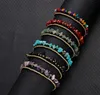 Bohemian Style Natural Gravel Stone Anklet Double-layer Retro Bell Hand Woven Beaded Foot Chain