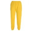 Cintura alta camo inverno suor calças mulheres casuais calças elásticas sólidas calças amarelas calças europeias calças de moda capris q0801