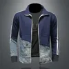 McIKkny Men Fahsion Patchwork Denim Jacket en Coats Vintage Harajuku Outwear Tops voor mannelijke streetwear herenjacks