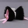 Accessoires de costumes Lolita Headwear Cosplay Cat Oreads Clip Hair Cheveux Designer Kawaii Hare sur la tête Anime Accessoires Fox Peluche