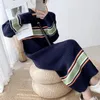 Casual Dresses WAVSIYIER Pullover Kleid Frauen Koreanische Übergroßen Vintage Frühling Winter Elegante Pullover Gestrickte 2021 Lose Frau Jumper Dicke