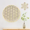 Mats & Pads 30cm Sacred Geometry Wall Art Wood Sign Crystal Grid Meditation Chakra Flower Of Life Laser Cut Mat Wooden Home Decor