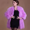 Kvinnor Vinter Fluffy Faux Fur Coat Högkvalitativ tjock imiterad päls överrock kvinnlig varm utkläder 211122