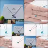 قلادة معلقات المجوهرات الأزياء الخلوية Bague Sky-Blue Star Necklace Sier Color CZ النمساوي الكريستال الترويجيات الكبيرة الاتجاه