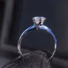 Fedi nuziali di fidanzamento da donna, anelli di diamanti con zircone, regalo di gioielli di moda