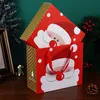 Festive Christmas Big Gift Box Santa Papercard Kraft Present Party Favour Candy box Red and Green party favor Gift bag T2I52782