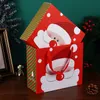 Festive Noël Big Gift Box Santa Papercard Kraft Présent Party Favor Boîte à bonbons Rouge et Vert Party Favor Sac cadeau T2I52782