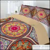 Bedding Sets Supplies Home Textiles & Garden Textile Bohemian Duvet Er Single Double Bed Linen Twin Fl Queen King Size Set Kids Adt Bedcloth