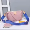 Totes Quality High Luxurys Torba Torebka Moda Torby Łańcuch Styl Faux Leather Crossbody List Designers Kobiet Kwiat Ramię 3 PC / Ustaw PCPX