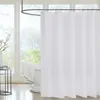 Inya Fabric Shower Curtain Liner White Polyester Soap Resistant Waterproof Machine Washable Bath 210915