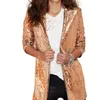 Spring Women Sequin Blazers Jacket Gold Bling Silver Black Long Sleeve Elegant Suit Coat Night Club Glitter Shiny Punk Outwear Women's Suits