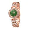 XIIVIIX Montres de Luxury Femmes Mode Diamond Quartz Clock Casual Simple Gypsophila Green Montre élégante Montre-bracelet féminin