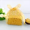 Favor Holders Rose Flower Laser Cut Hollow Candy Boxes Carriage Gift Bags Favor Box With Ribbon Wedding Party Supplies