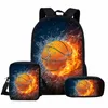 Schoolbags School Bags For Teenage Girls Boys Kids Backpack Basketball Print Backpacks Children Custom School Bag Set Book Bag X0529