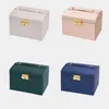 Three-layer drawer jewelry storage box creative jewelrys boxes ear stud earrings gift jewel box