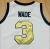 Chen37 rare Basketball Jersey Hommes Jeunes femmes Vintage Dwyane Wade 3 Marquette High School Taille S-5XL personnalisé n'importe quel nom ou numéro