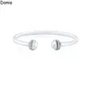 Donia Jewelry Luxury bangle Exaggerated Double-ended Ball Titanium Steel Micro-set Zircon European and American Fashion Designer Gift Bracelet