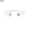 Donia Jewelry Bracelet de luxe Exagéré Boule double en acier titane Microset Zircon Créateur de mode européen et américain G9552649