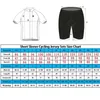 Kvinnor Tres Pinas Summer Cykling Jersey Set BIB 9D Bike Shorts MTB Road Quick Dry Pro Shirts Racing Sets